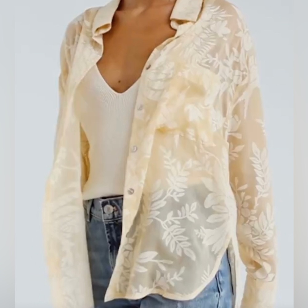 Runway Scout - Sheer Button Up Shirt